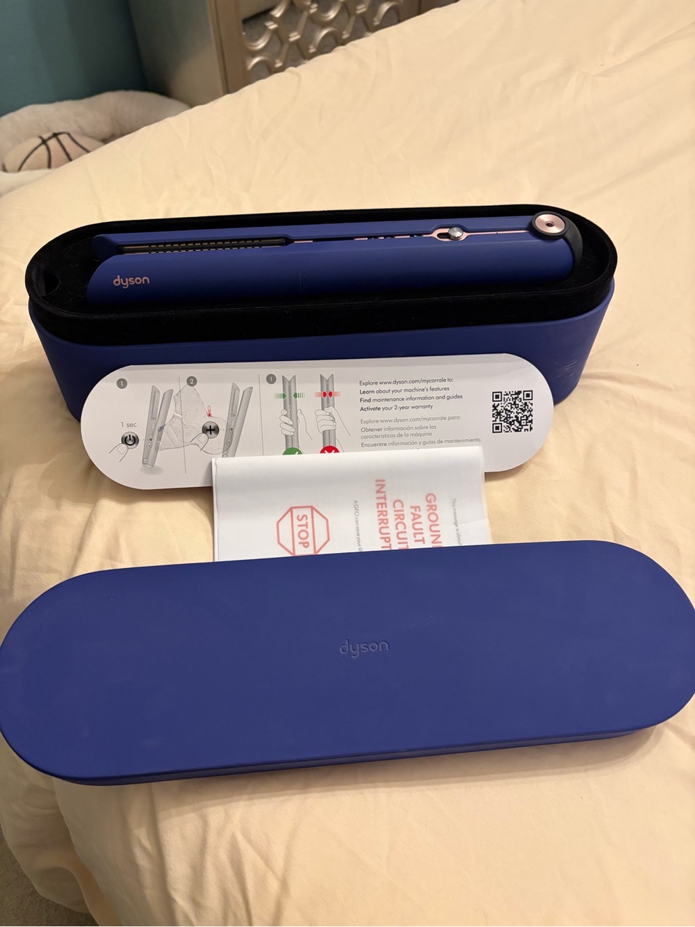 Dyson Blue Hair Straightener with Storage Case